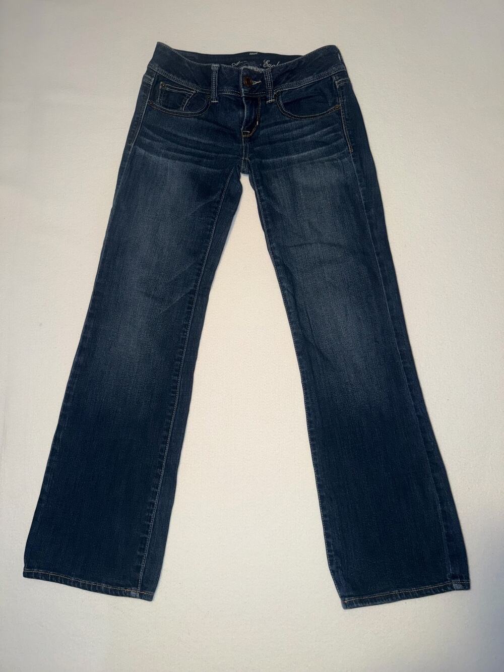 American Eagle women’s stretch slim boot blue jeans - Picture 1 of 13